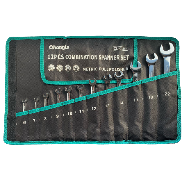 ⬡ Kombinuotų raktų rinkinys 12 vnt. (6-22 mm) (CL401312, CHANGLU TOOLS)