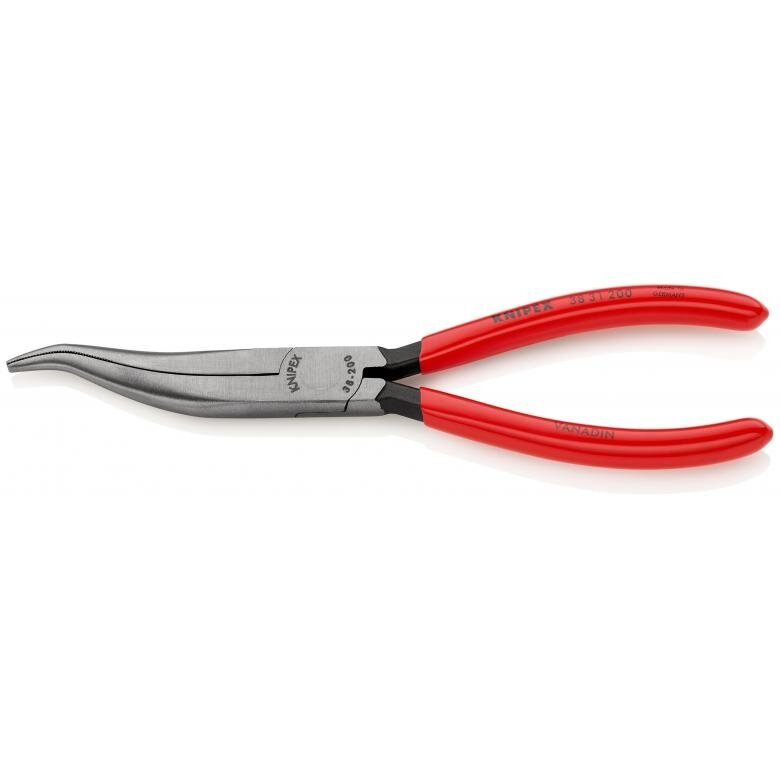 ⬡ Replės ilgomis lenktomis pusapvalėmis nosimis 200 mm (3831200, KNIPEX)