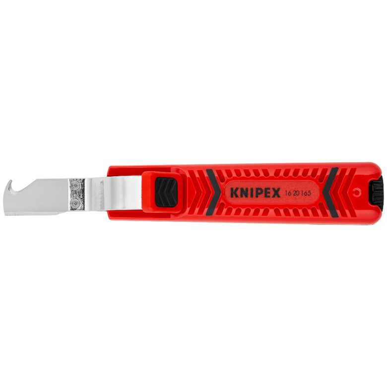 ⬡ Cable knife with hook blade 165 mm (1620165SB, KNIPEX)