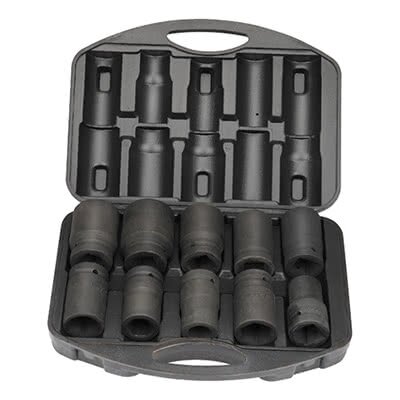 ⬡ 1" Dr. Impact socket set 10 pcs (17-41 mm) (BD10)