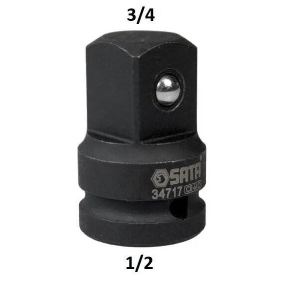 ⬡ 1/2" Dr. Impact adapter 1/2"(F) - 3/4"(M) (S34717, SATA)