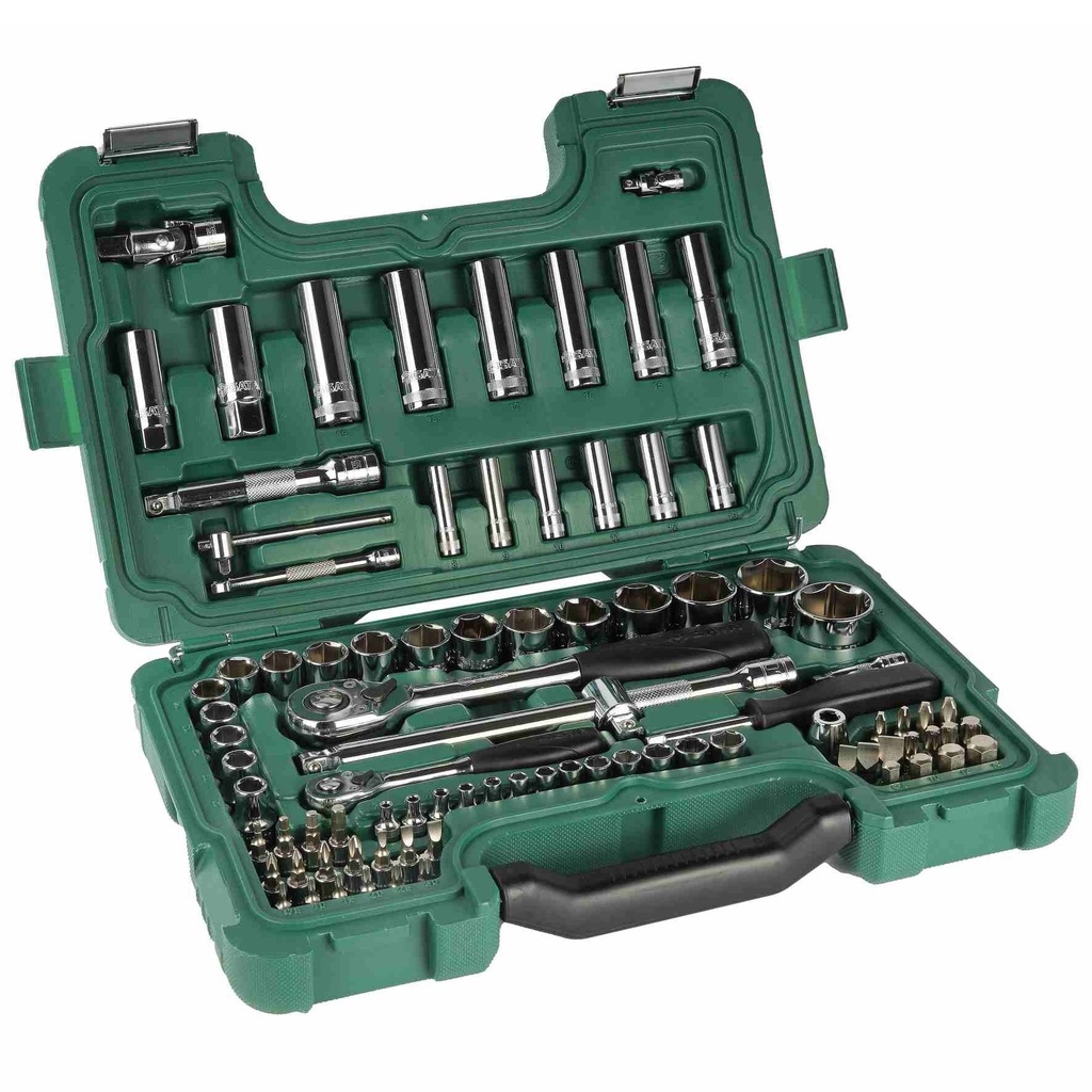 ⬡ 1/4" + 1/2" Galvučių rinkinys (88 vnt.) (ST09013SJ, SATA)