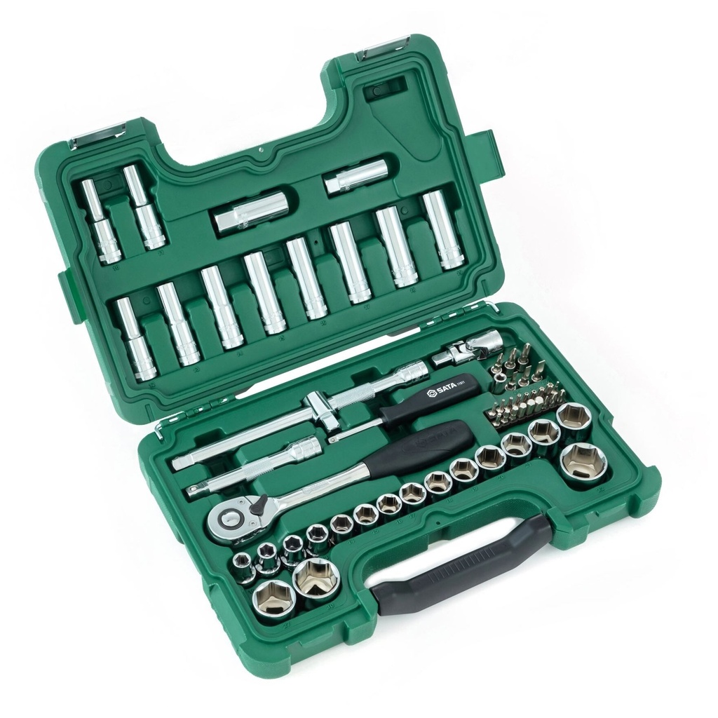 ⬡ Galvučių rinkinys 1/2" 60 vnt. (ST09007SJ, SATA)