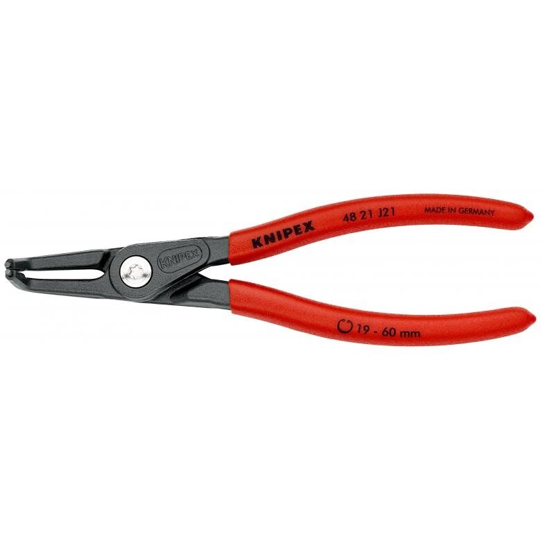 ⬡ Precision circlip pliers. Internal. Bent 165mm (Ø19-60mm) KNIPEX (4821J21, KNIPEX)