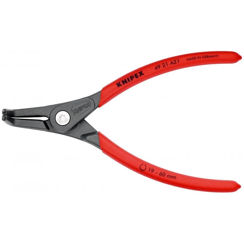 ⬡ Precision circlip pliers. External. Bent 165mm (Ø19-60mm) KNIPEX (4921A21, KNIPEX)