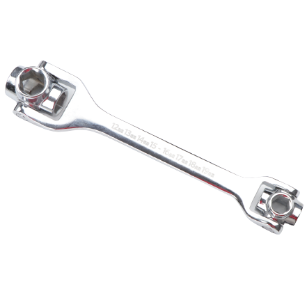 ⬡ Daugiafunkcis raktas su vartomomis galvutėmis 8 in 1 (12–19 mm) (CL305108, CHANGLU TOOLS)