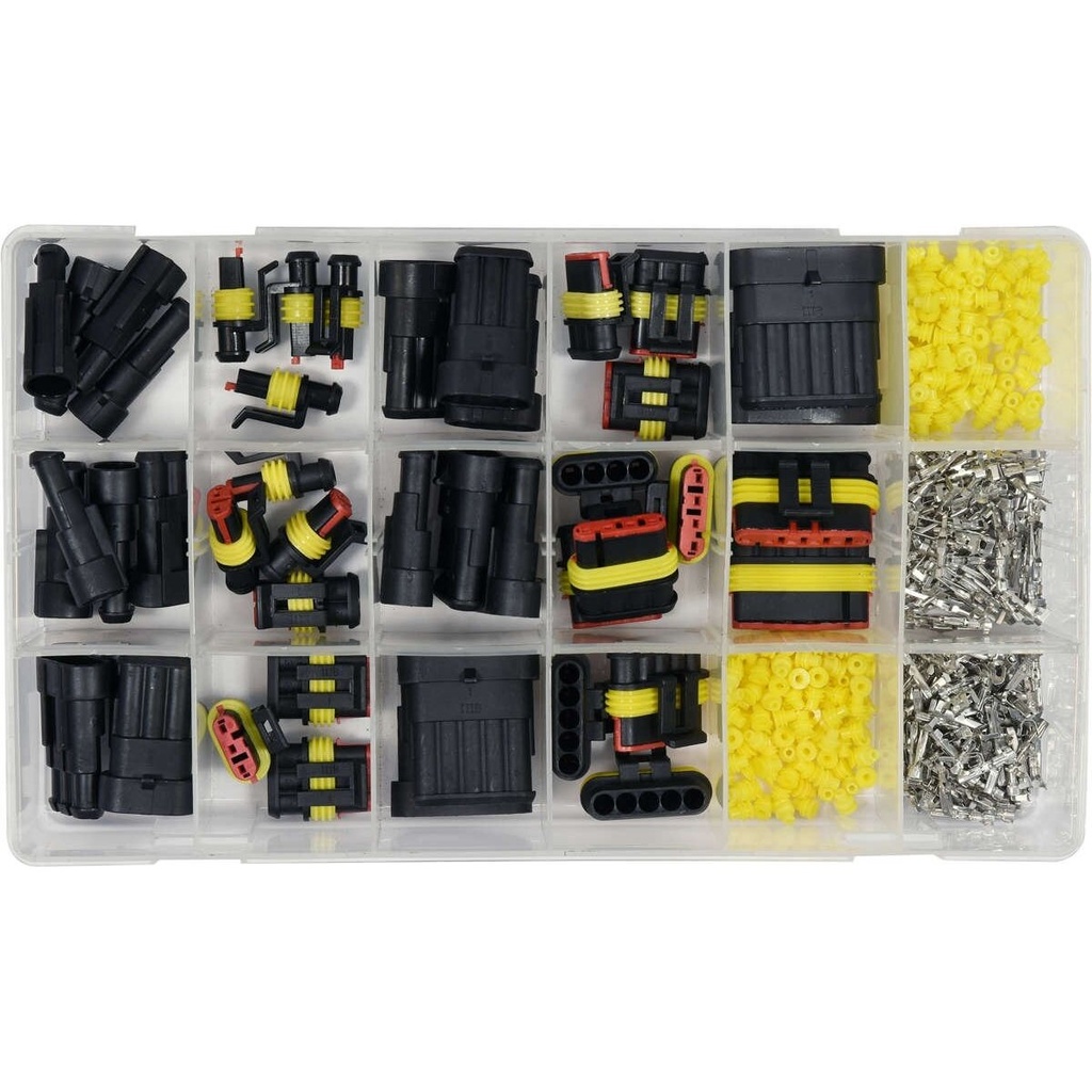 ⬡ Hermetic electrical connector set, 424 pcs (YT06869, YATO)