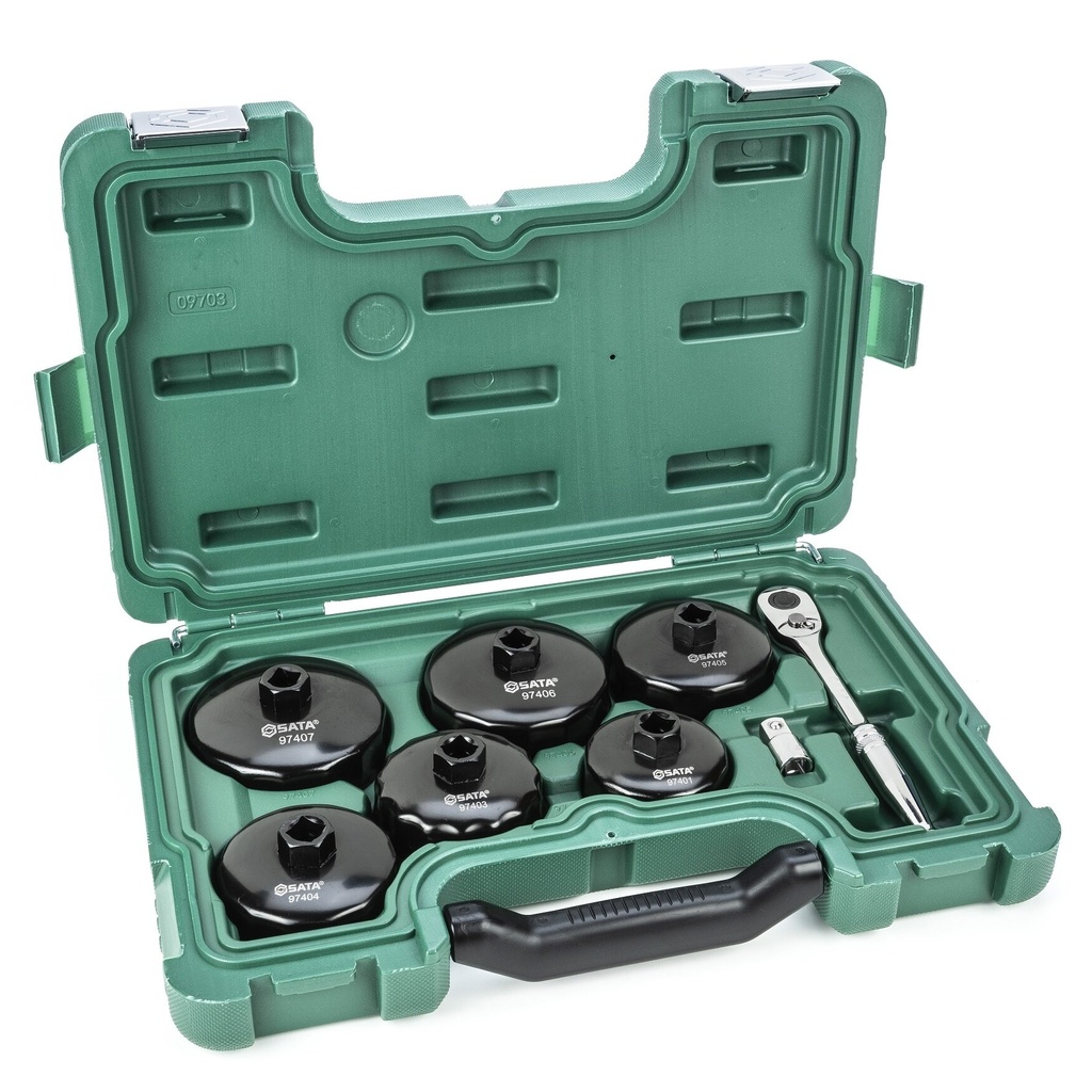 ⬡ End cap oil filter wrench set 8pcs (ST09703SJ, SATA)