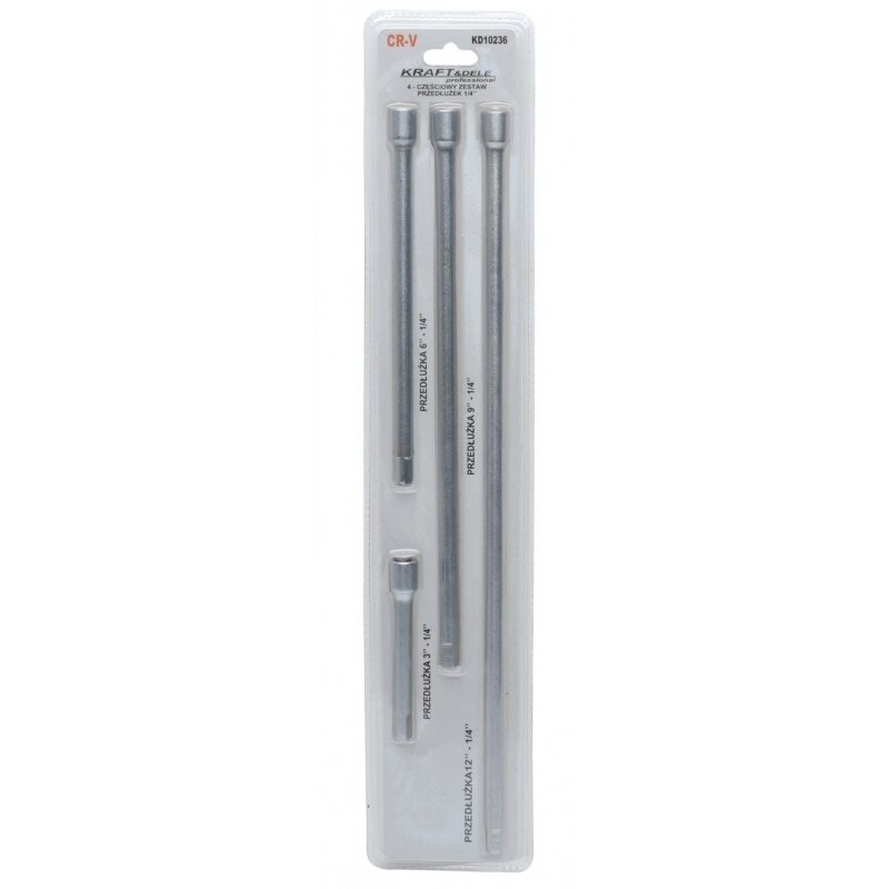 ⬡ 1/4" Dr. Wobble extension bar set, 4pcs (KD10236)