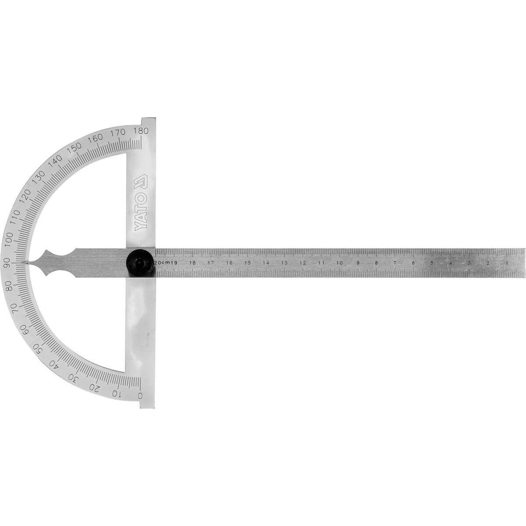 ⬡ Protractor with ruler 150x200mm (YT72141, YATO)
