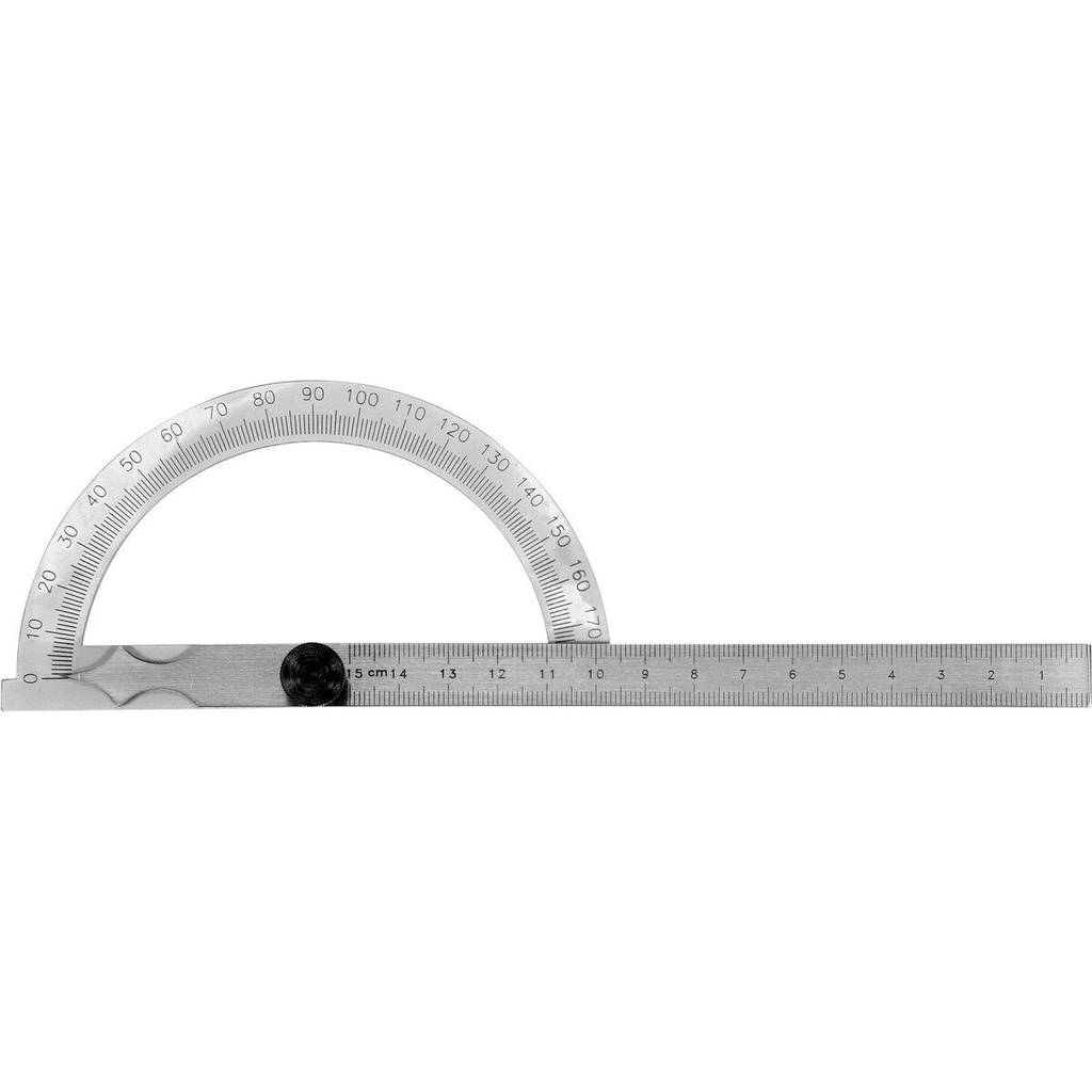 ⬡ Protractor with ruler 120x150 mm (YT72140, YATO)