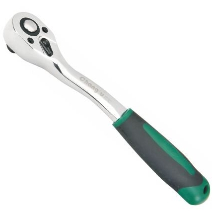 ⬡ Terkšlė reversinė lenkta 1/4" 72TH (CL305603, CHANGLU TOOLS)