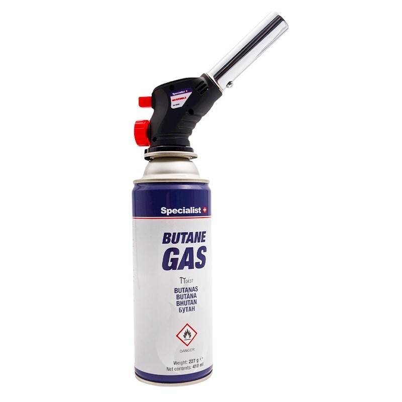 ⬡ Gas blow torch Specialist+ piezo 360° with Butan gas 227g (688999KIT)