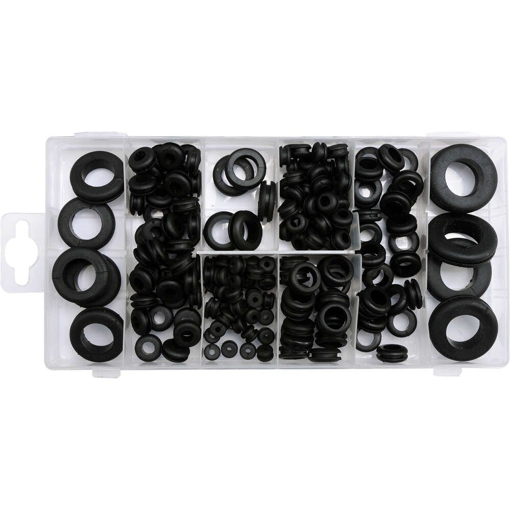 ⬡ Rubber grommets set, 180 pcs (YT06878, YATO)
