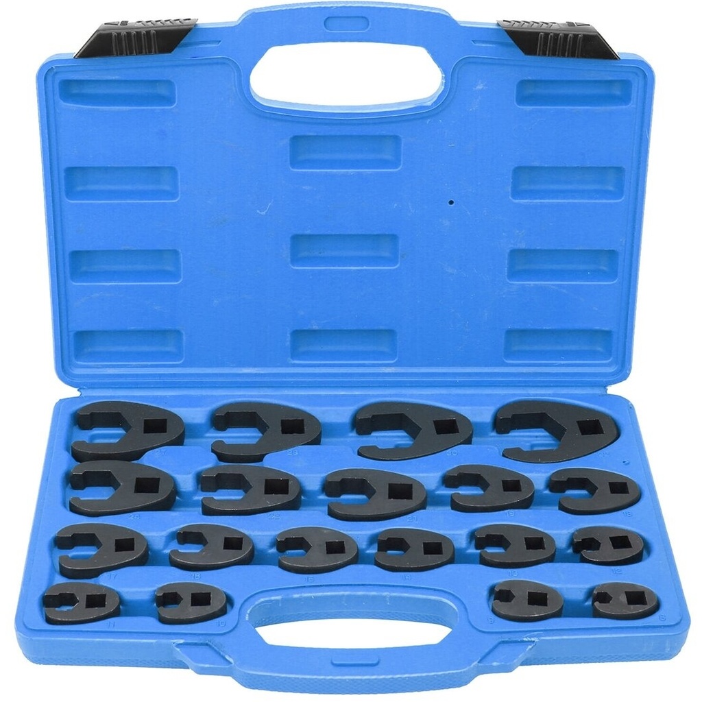 ⬡ Veržliarakčių šoninių rinkinys 3/8" + 1/2" 19vnt. (8-32mm) (MHR10146)