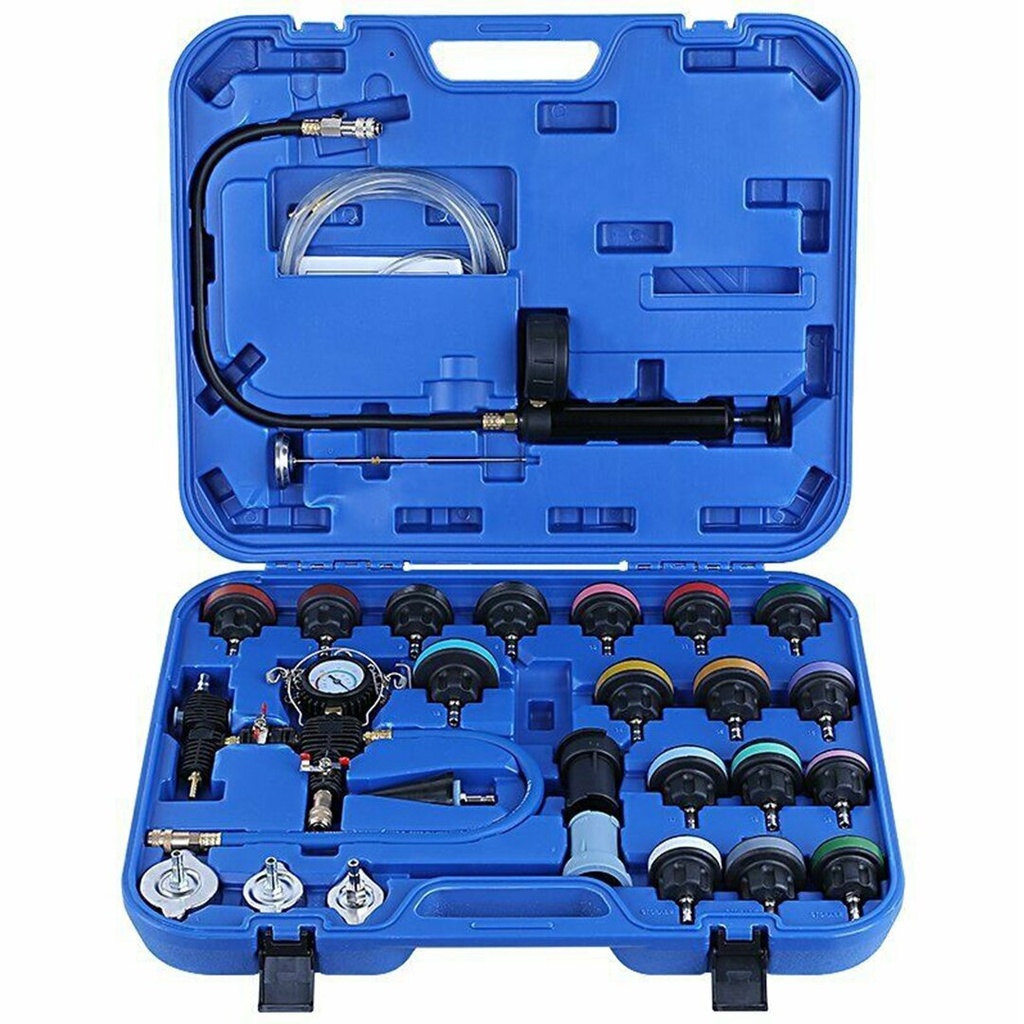⬡ Radiator pressure tester with vacuum purge and refill set (27pcs) (MHR09045)