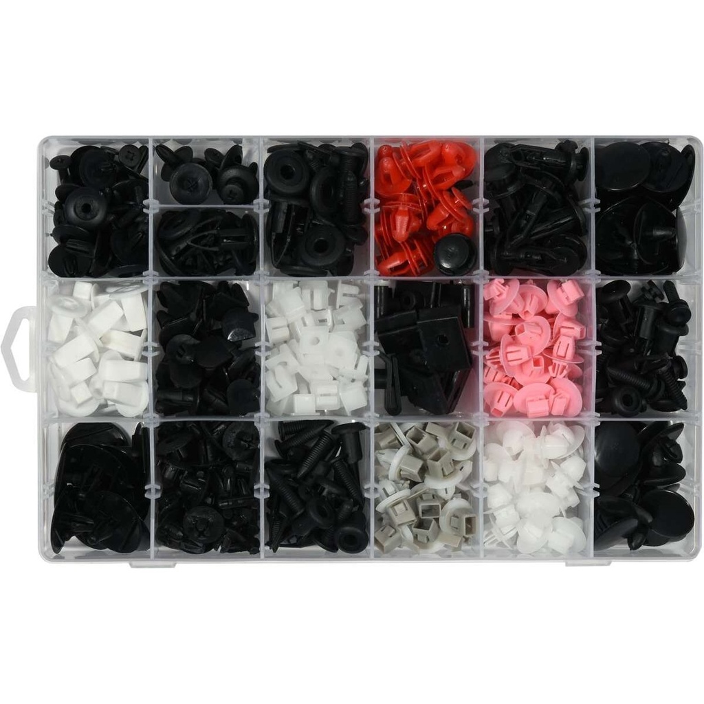 ⬡ Plastic Push-Type Clip Assortment (360pcs) Toyota Lexus (YT06650, YATO)