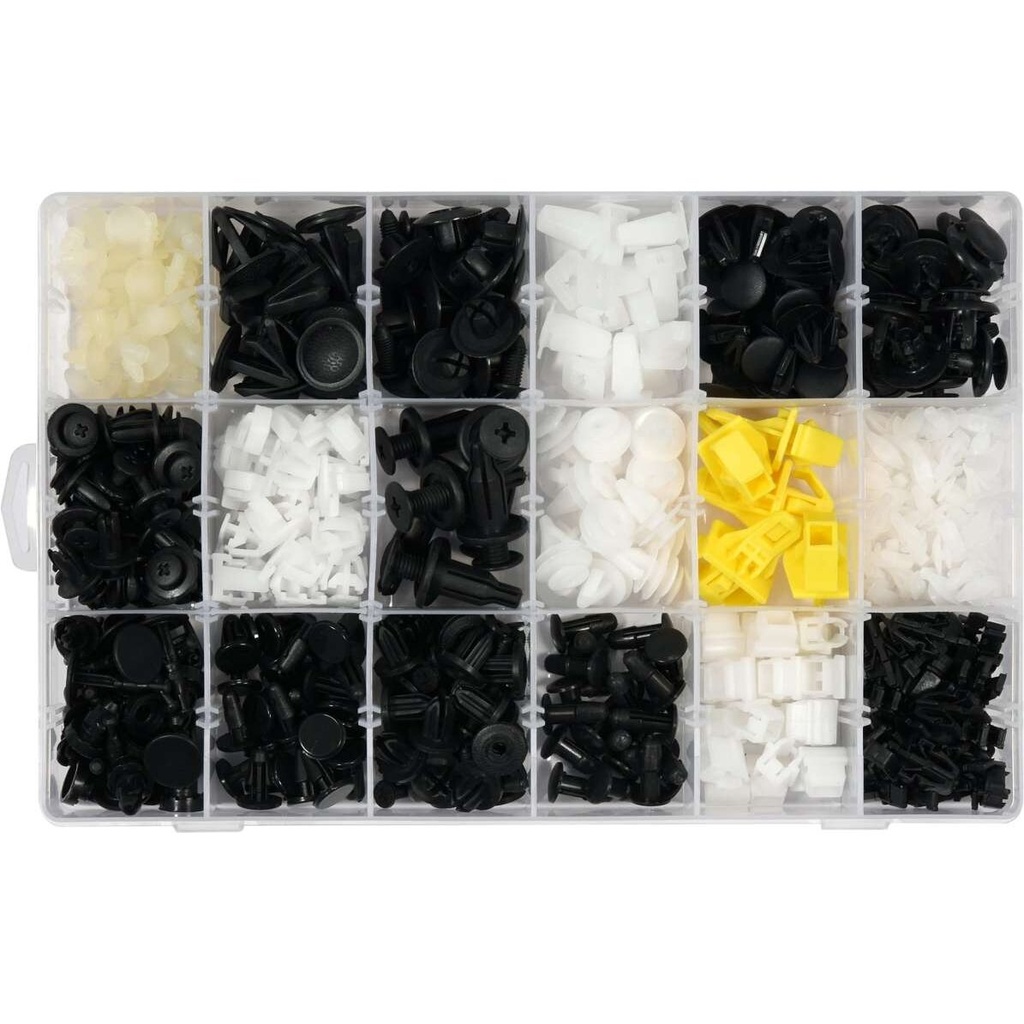 ⬡ Automobilio apdailos plastikinių laikiklių rinkinys (418vnt) Honda (YT06656, YATO)