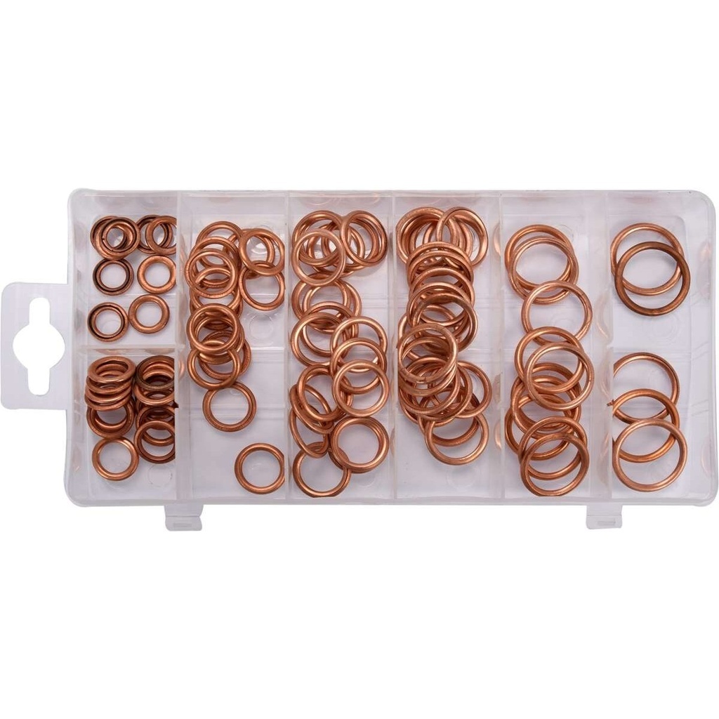 ⬡ Copper washer set, 95 pcs (YT068713, YATO)