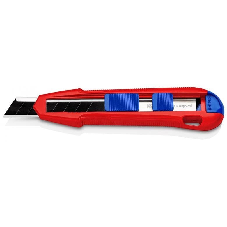 ⬡ Peilis su keičiama geležte 18mm CutiX KNIPEX (9010165BK, KNIPEX)