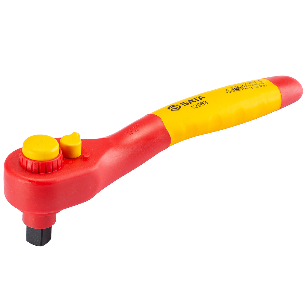 ⬡ Greito atleidimo lašo formos terkšlė 1/2" izoliuota VDE, 36 dantys (S12983, SATA)