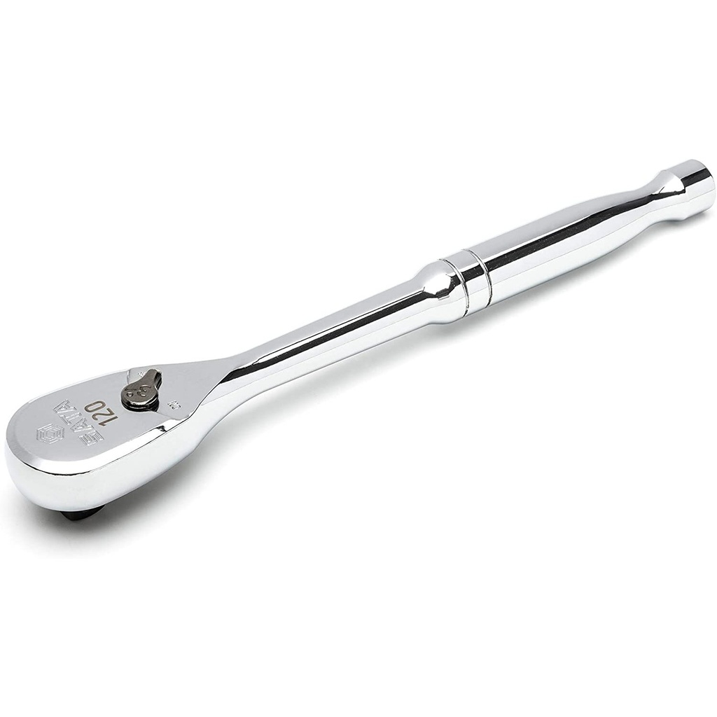 ⬡ Terkšlė su greituoju atleidimu 3/8" (ovali galva, metalinė rankena), 60 dantukų 120P (ST12974, SATA)
