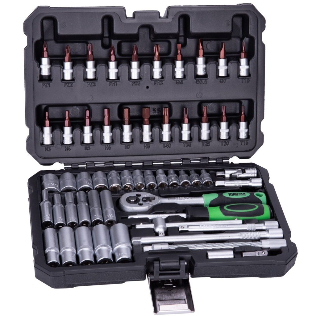 ⬡ 1/4" Sockets set 55pcs (KRKSD055)