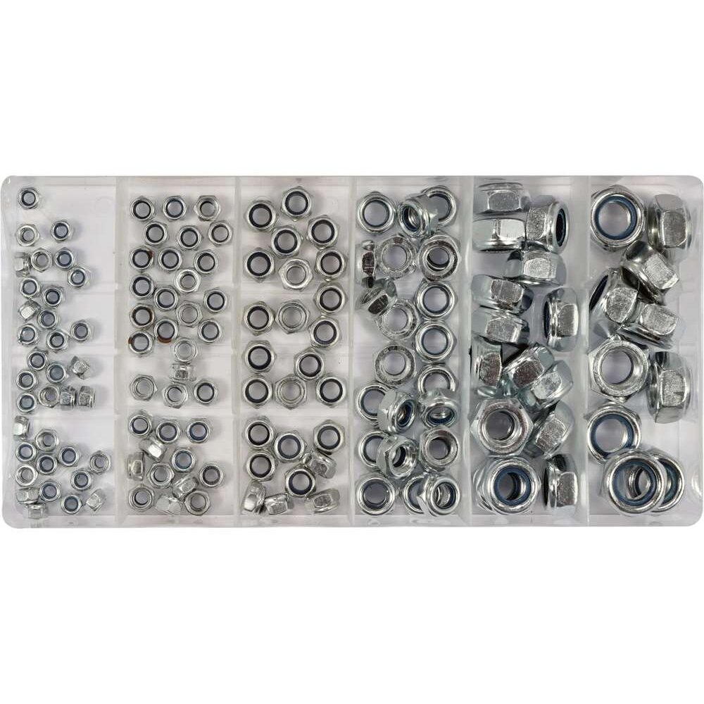 ⬡ Self-locking nuts set M4-M12, 146 pcs (YT06774, YATO)