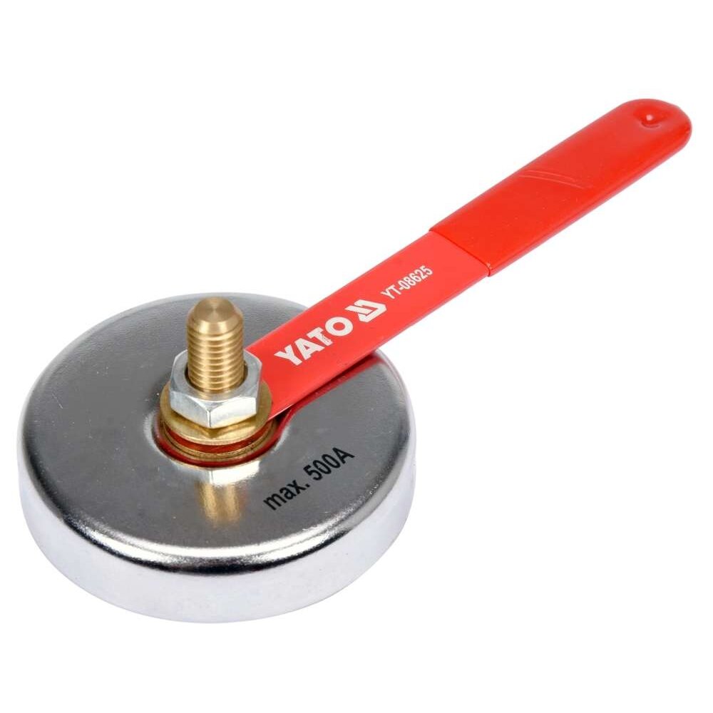 ⬡ Magnetic welding ground clamp 500 A, 7 kg (YT08625, YATO)