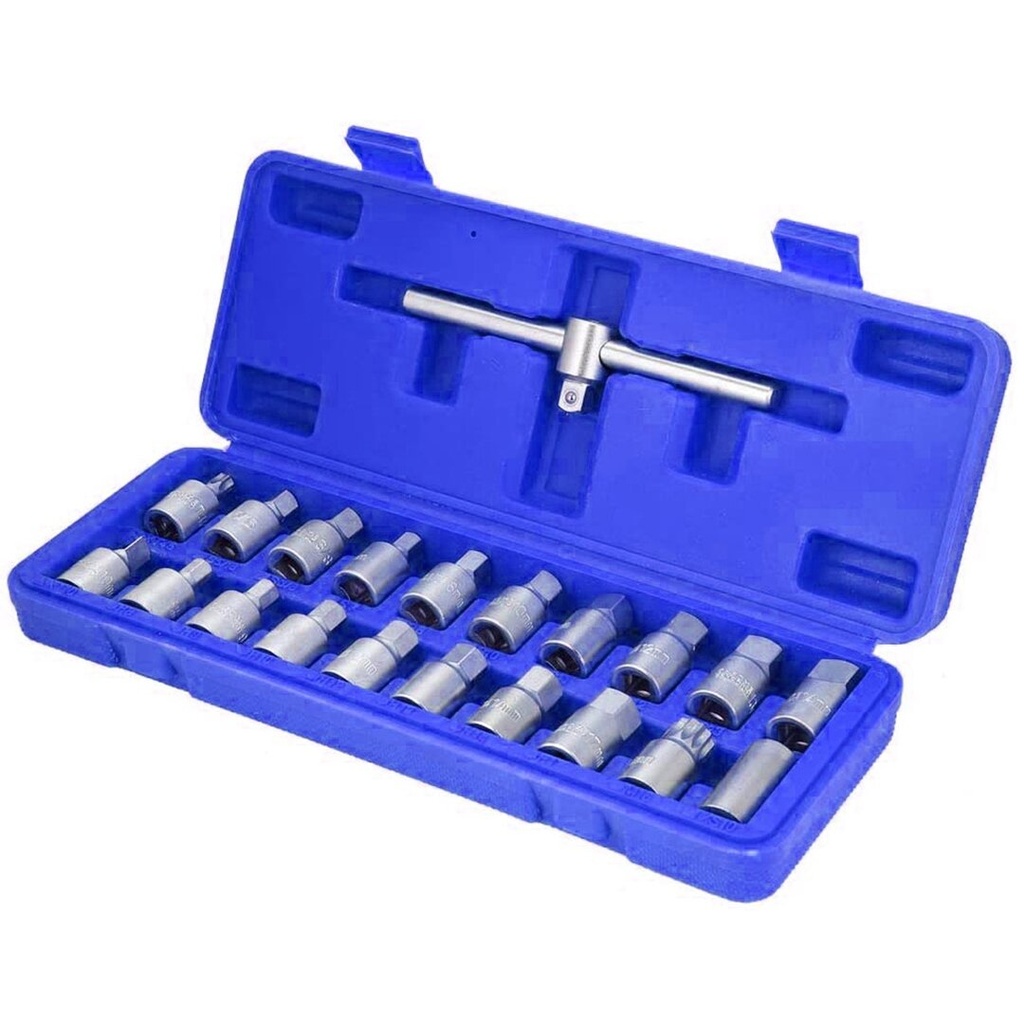 ⬡ Oil drain plug key set, 21pcs (MHR10131)