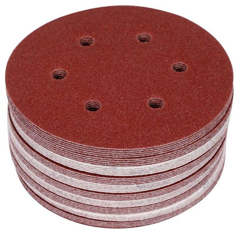 ⬡ Sanding discs 150 mm, 6 holes, grit 120, 50 pcs (YT834585, YATO)