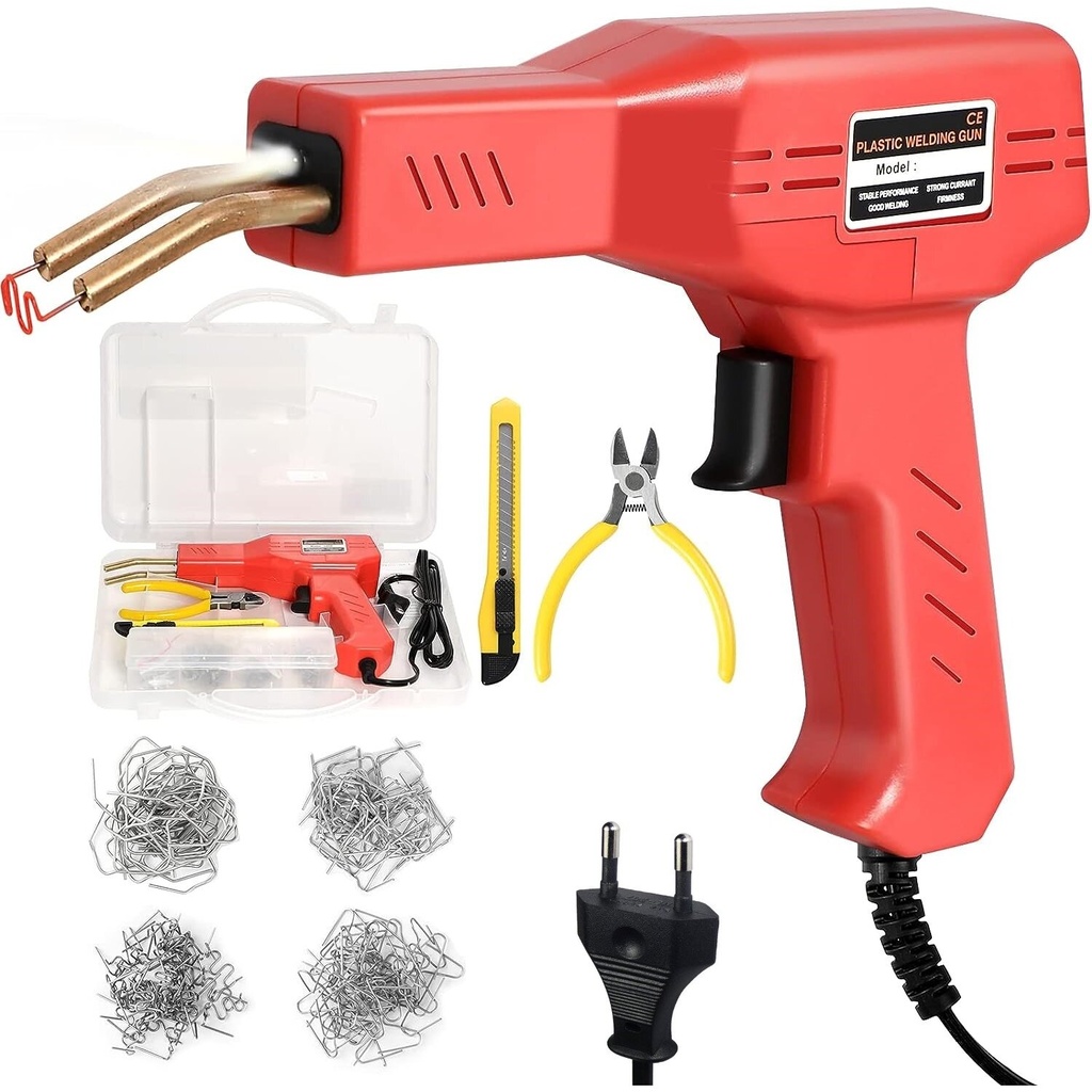 ⬡ Plastic welder gun 50W with hot staples (200pcs) set (MHR10530)
