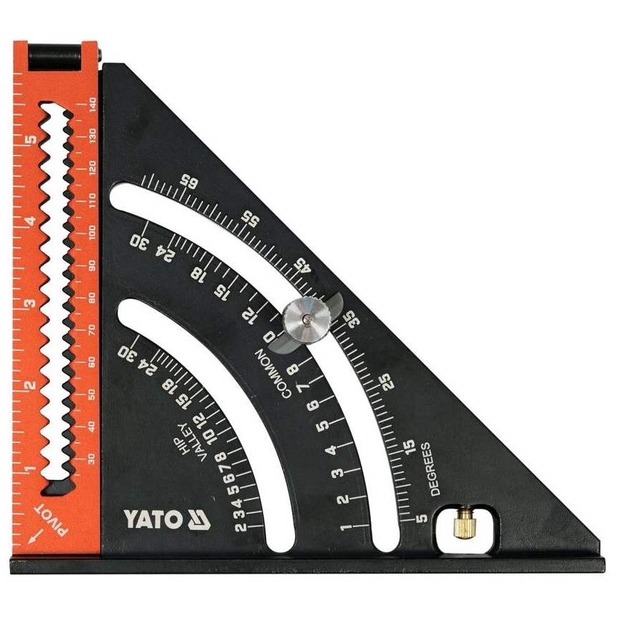 ⬡ Aliumininis kampainis 140 mm su colių skale (YT70783, YATO)