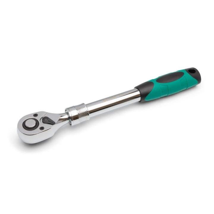 ⬡ 1/2" Dr. Quick-release ratchet with prolongation, L=300/440mm (ST13992BU, SATA)