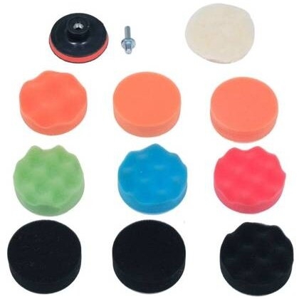 ⬡ Car detailing/polishing 80mm, M10 set 12pcs (YT47930, YATO)
