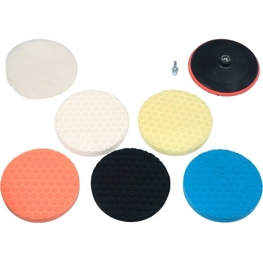 ⬡ Car detailing/polishing 180mm, M14 set 8pcs (YT47933, YATO)