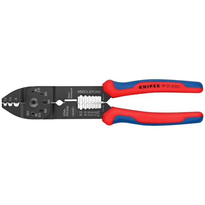⬡ Užspaudimo (krimpavimo) replės 230 mm (9721215C, KNIPEX)