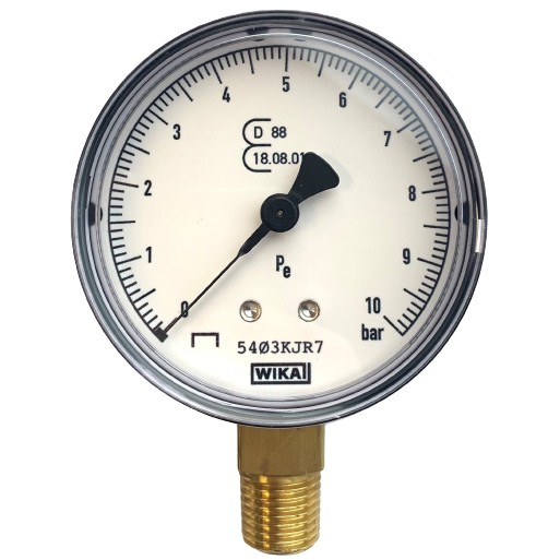 ⬡ Manometras 0-10 bar Ø63 mm (73R63CE)