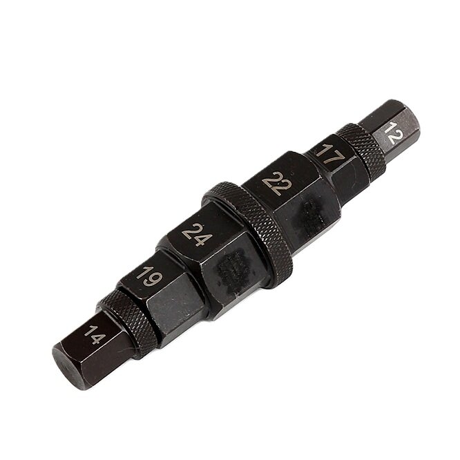 ⬡ Motorcycle spindle socket tool 12, 14, 17, 19, 22, 24 mm (WT04J1250)