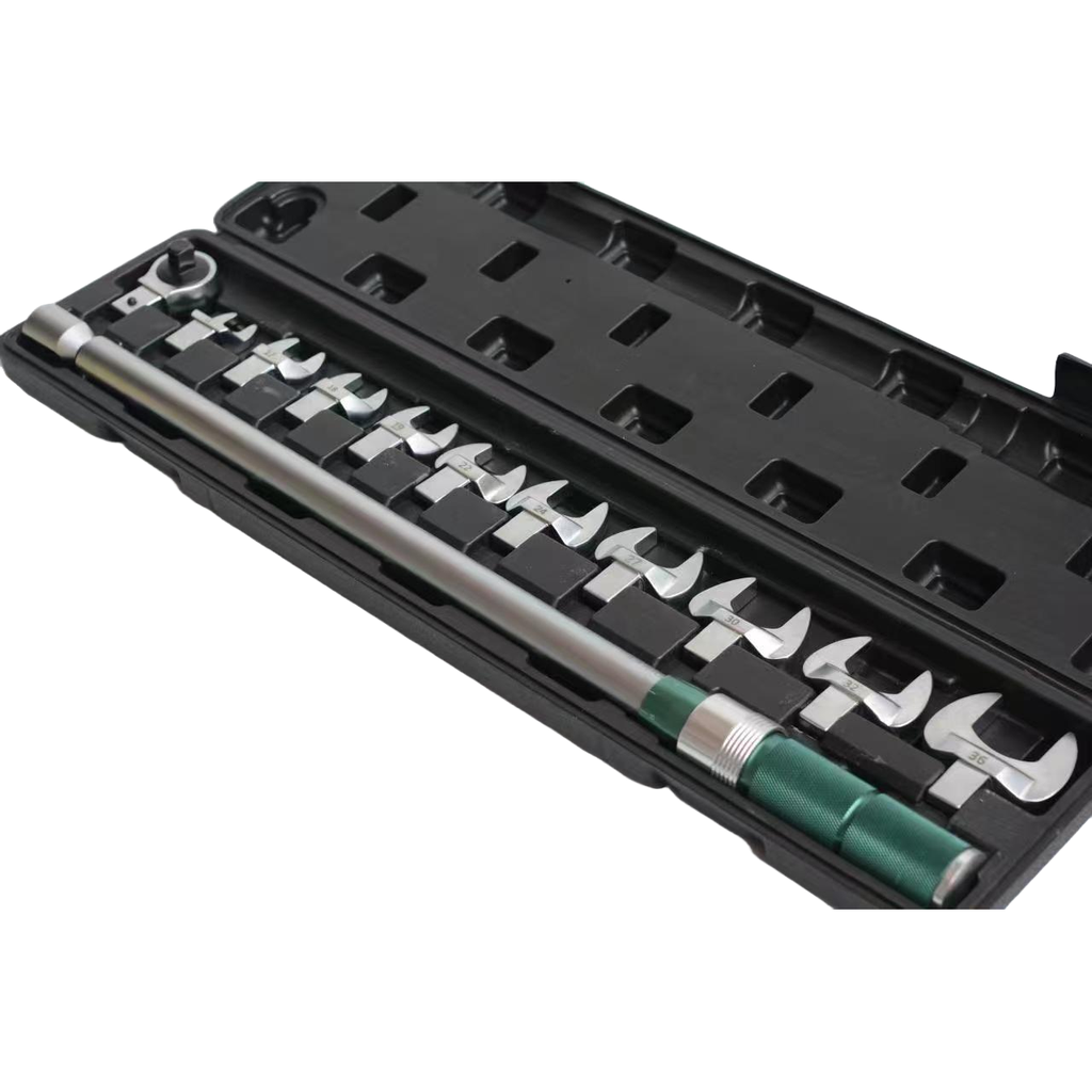⬡ Dinamometrinis raktas 1/2'' 50-350Nm su antgalių rinkiniu (CL306507SET, CHANGLU TOOLS)