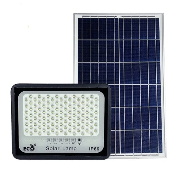 ⬡ Solar flood light with daylight sensor 50W (LU4150W, LUMIO)