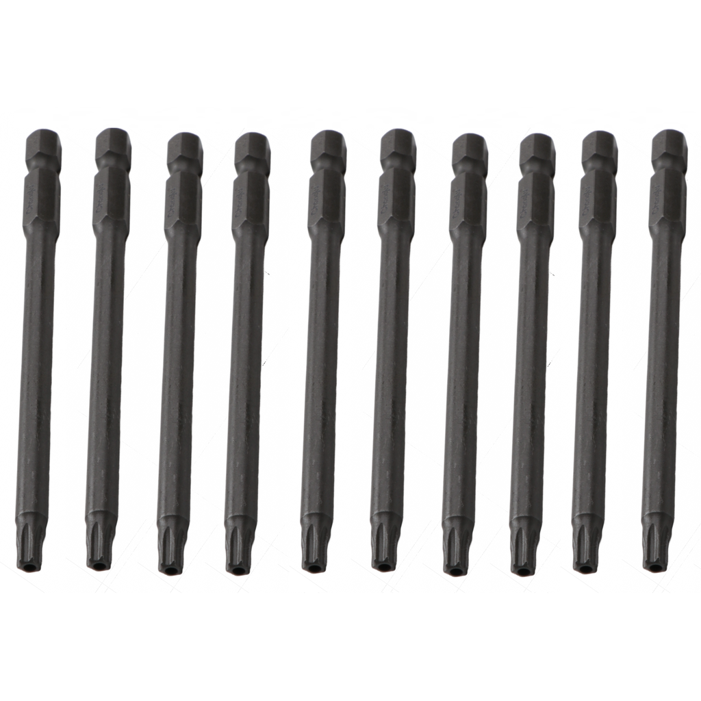 ⬡ Smūginis antgalis TORX-S 1/4" (6.3 mm), 10 vnt. T25 x 100 mm (CL510425, CHANGLU TOOLS)