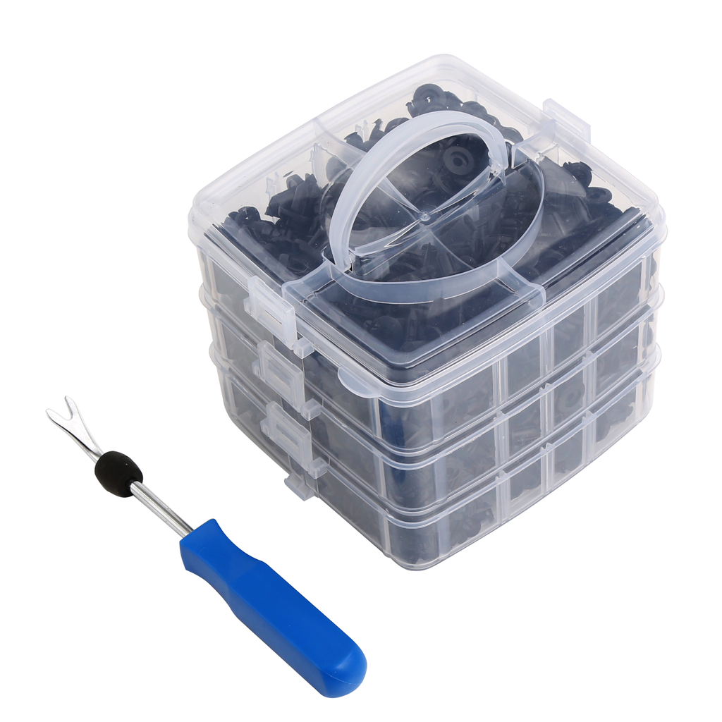 ⬡ Automobilio apdailos plastikinių laikiklių rinkinys 620vnt. (WT01Z9481)