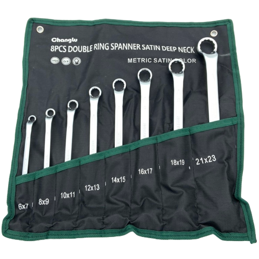 ⬡ Veržliarakčių žiediniais galais rinkinys 8vnt. (6-23mm) (CL100808, CHANGLU TOOLS)
