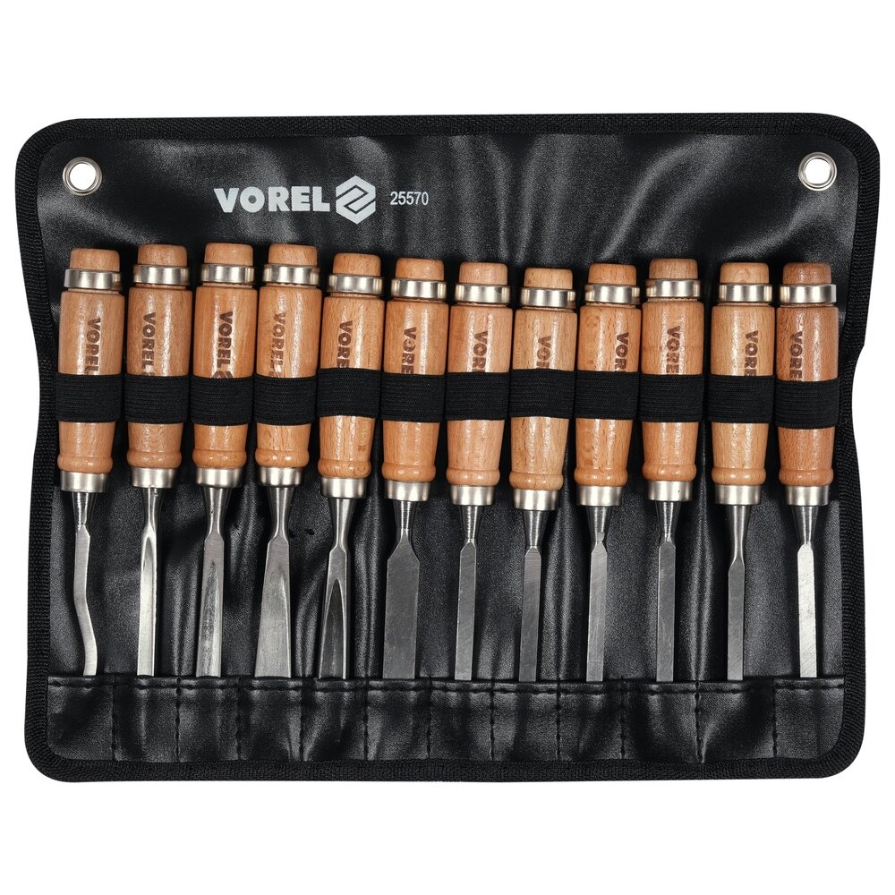 ⬡ Chisels set for wood 12pcs (25570)