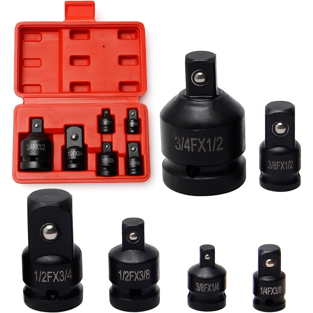 ⬡ 1/4" + 3/8" + 1/2" + 3/4" Impact adaptor set 6pcs (KRKCS01)