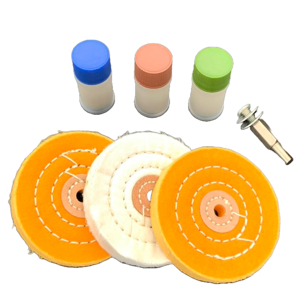 ⬡ Polishing set with paste for hard metals (7pcs) (KRKPS04)