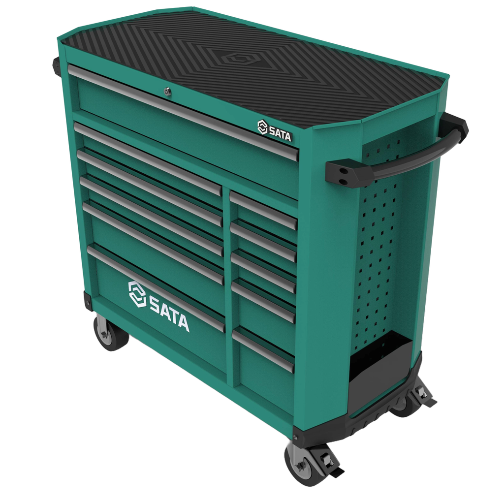 ⬡ Įrankių spintelė su ratukais 11 stalčių PRO (ST95114G, SATA)