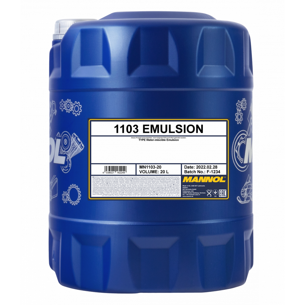 ⬡ Pjovimo ir gręžimo emulsija 1103, 20 l (MN110320, MANNOL)