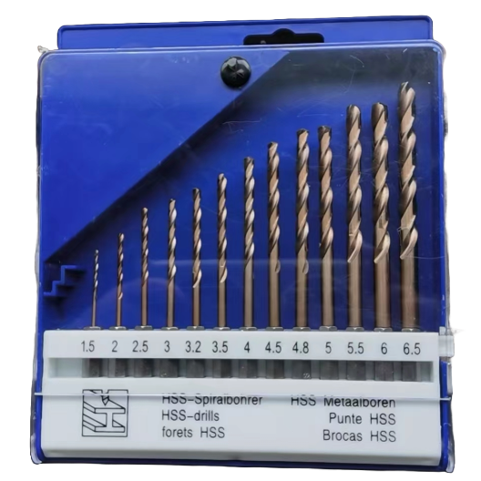 ⬡ Spiralinių grąžtų rinkinys DIN338 1/4" 13 vnt. 1,5-6,5 mm Cobalt (H130CO)